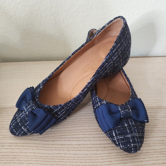 Gentle Souls by Kenneth Cole Blue Tweed Atlas Shoes 7.5 - Picture 2 of 10